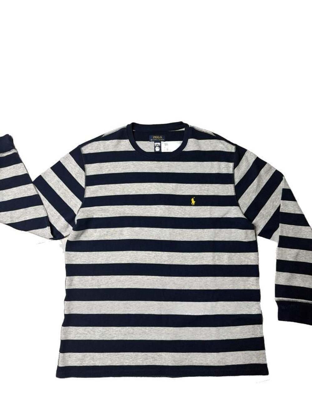 Polo Ralph Lauren Striped Waffle Knit Sleepwear Long Sleeve Shirt Size 2XL